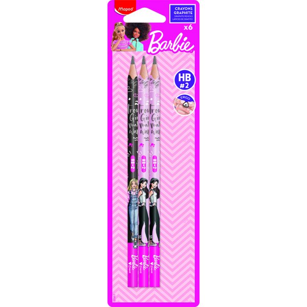 Lyijykynsarja - Maped - Graph pursotetut Barbie-kynt 6 kpl