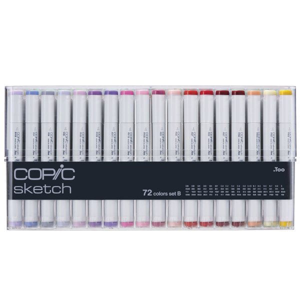 Copic Sketch -setti - 72 kynää - Perusvärit B Copic Sketch -setti - 72 kynää - Perusvärit B