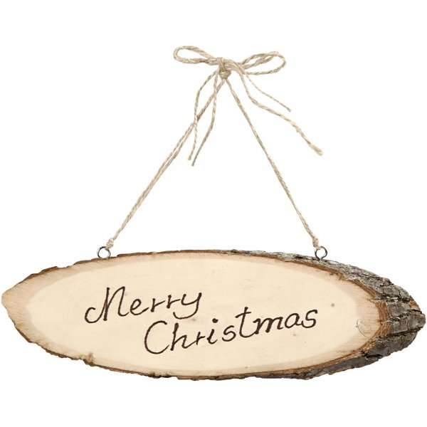 Ovikyltti - kulmaan leikattu puulevy kuorireunalla