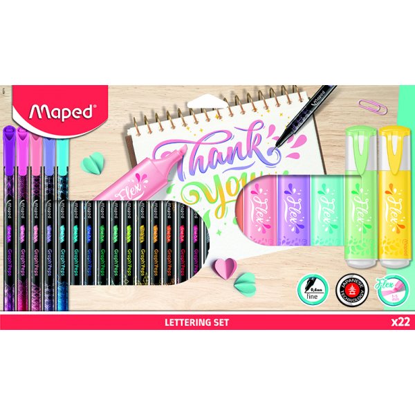 Askartelusetti - Maped - 22 osaa kalligrafiasetti