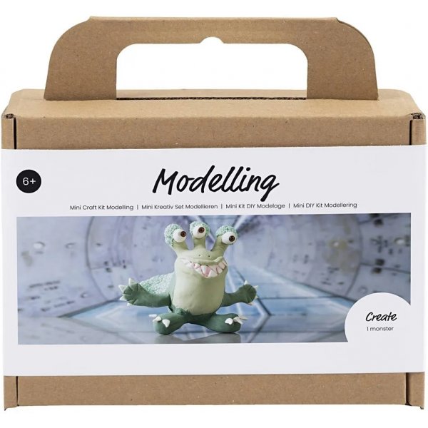 Mini DIY Kit Modeling, vaaleanvihre, tummanvihre, Monster Lulu