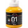 Koulumaali - Akryyli - keltainen - kiiltv - 500 ml