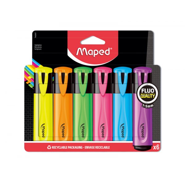 Highlighters - Maped - Pussi neon 6 kpl