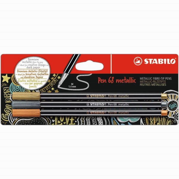 Kuitukyn Pen 68 3 kpl - Metallic