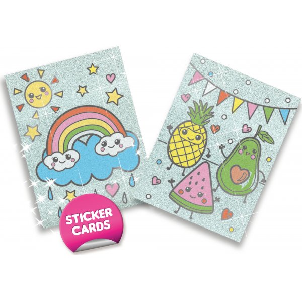 Kimaltelevia vrityskortteja