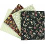 Patchwork kangas - vihreä - 4 kpl