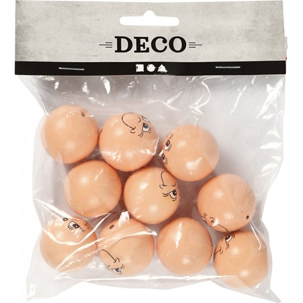 Puiset pinnat - 30 mm - norsunluu - 10 kpl Puiset pinnat - 30 mm - norsunluu - 10 kpl