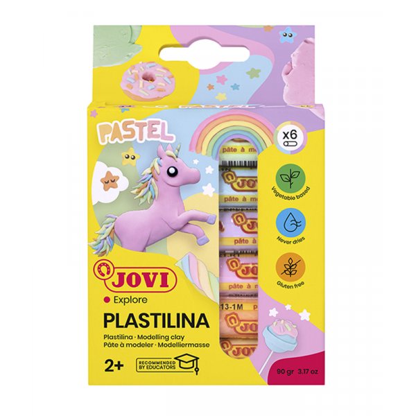 Savi - Jovi Plastilina - 6 kpl pastellivreiss 15 g