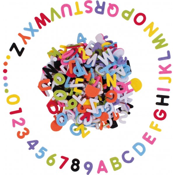 Huopakirjaimet - itseliimautuva - 500 kpl Huopakirjaimet - itseliimautuva - 500 kpl