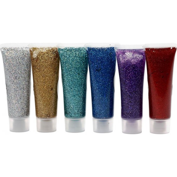 Eulenspiegel Glitter geeli - sekavrit - 6 x 18 ml