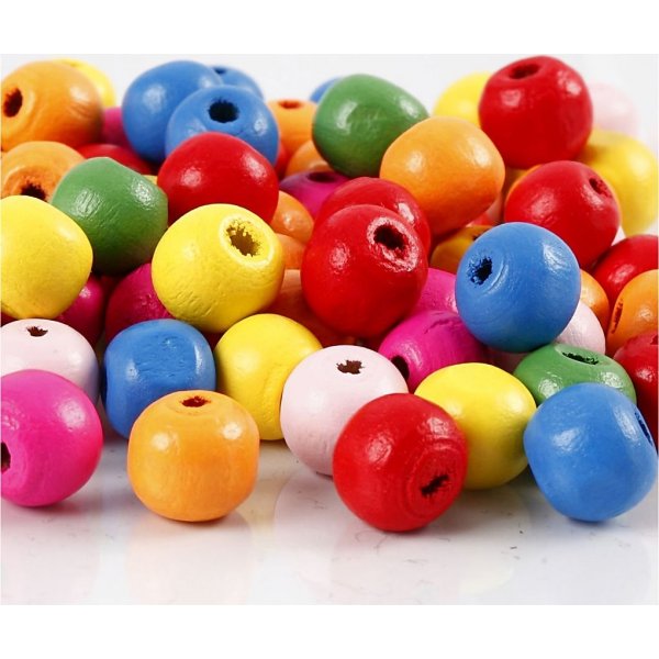 Puuhelmet - 10 mm - sekavrej - 500 g