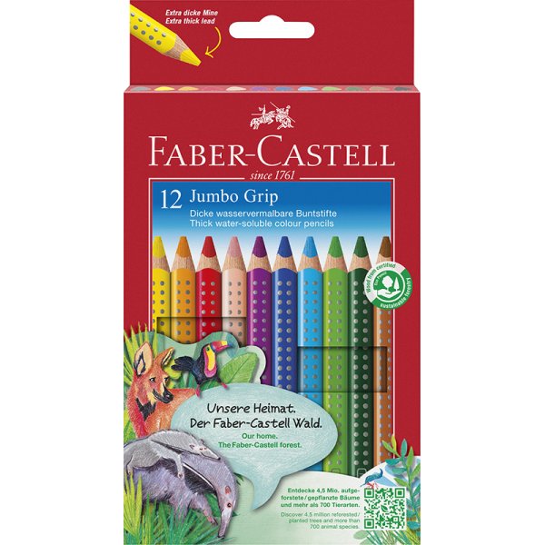 Vrillinen kynsarja - Faber-Castell - Jumbo Grip -pahvi