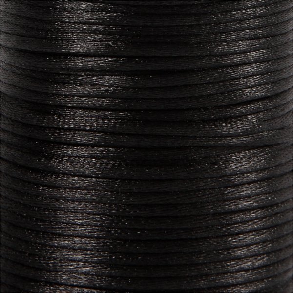 Satiininauha - musta - 50 m