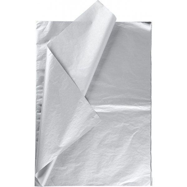 Pehmopaperi - hopea - 50 x 70 cm - 14 g -6 arkkia