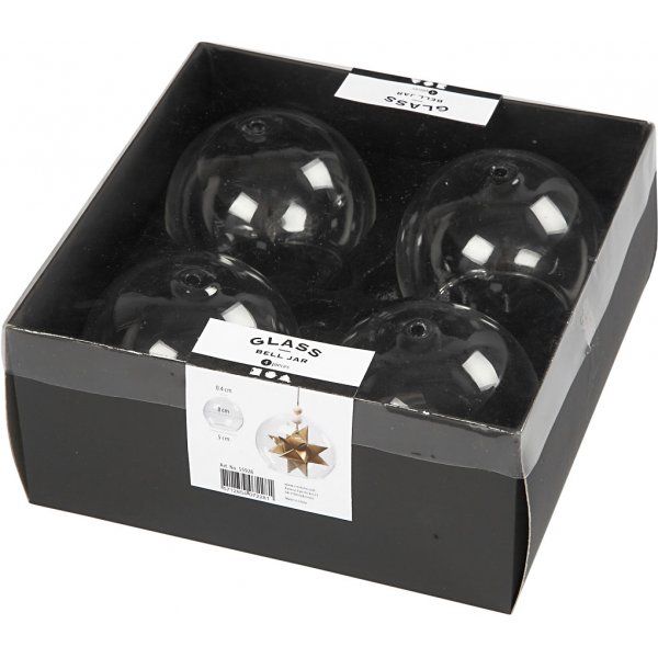 Pallomainen lasikuppi - lpinkyv - 4 kpl