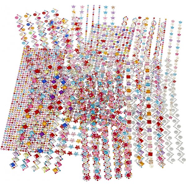 Strassit - 2-10 mm - 27 x 9 cm, 12 arkkia, Sislt voi vaihdella