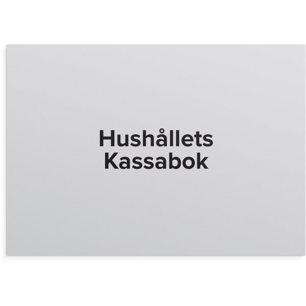 Kotitalouden kassakirja - A4L