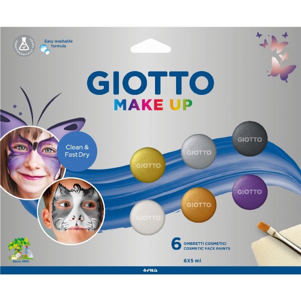 Kasvomaali Giotto 6x5 ml - Metallinen