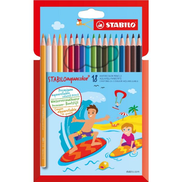 Akvarellikynt Aquacolor - 18 kpl