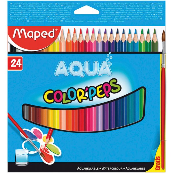 Vrikynsarja - Maped - Color'peps Aqua 24 kynt + sivellin