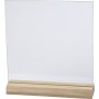 Lasilevy puisella pohjalla - 15,5 x 15,5 cm - 10 sarjaa