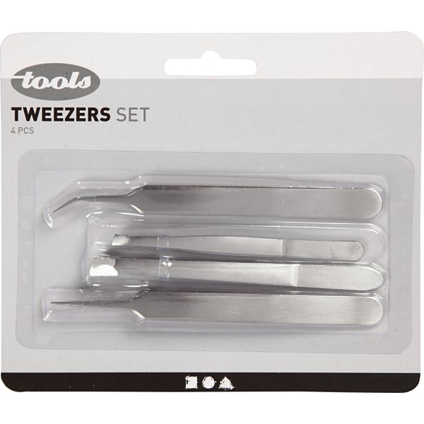 Pinsetit - valikoima - 4 kpl Pinsetit - valikoima - 4 kpl
