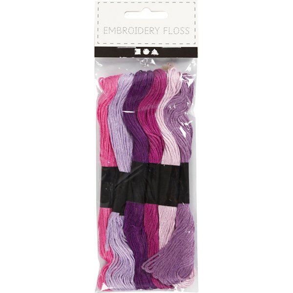 Harmoni kirjontalanka - violetti - 6 nippua Harmoni kirjontalanka - violetti - 6 nippua